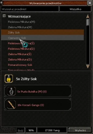 recipe info